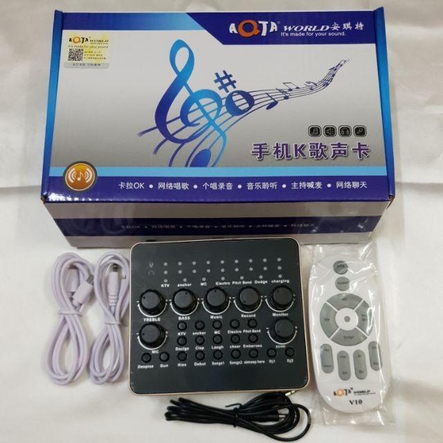 Sound card thu âm v10 auto tune cao cấp