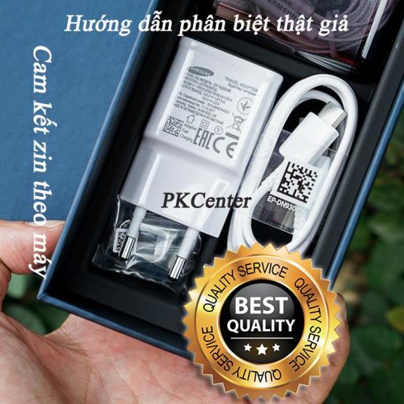 Giá Trọn bộ Sạc nhanh zin máy cho Samsung A5 2017 và cáp zin máy Samsung A5 2017 USB Type C (màu trắng) - Phân biệt thật giả bởi PKCenter