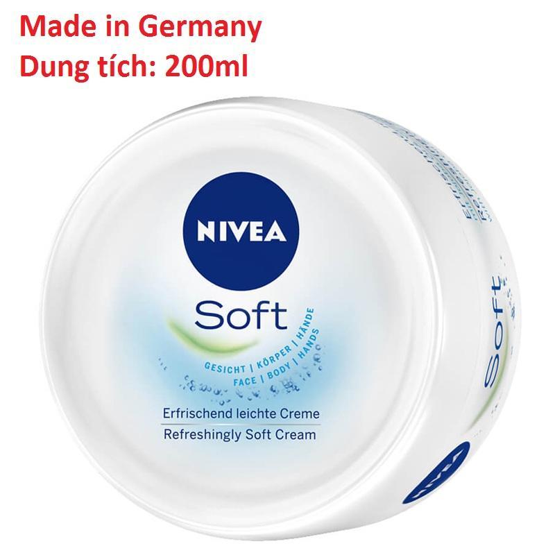 Kem dưỡng ẩm  da Nivea Refreshingly Soft Moisturizing Cream 200ml - hàng Đức nhập khẩu