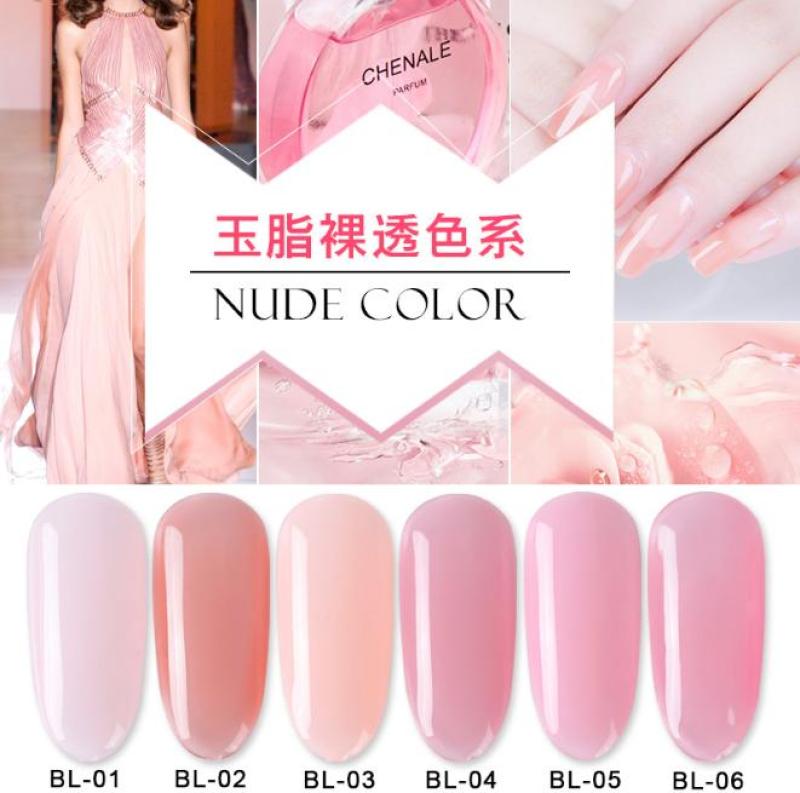 Set sơn móng gel AS hồng thạch nude 6 màu chai 15ml