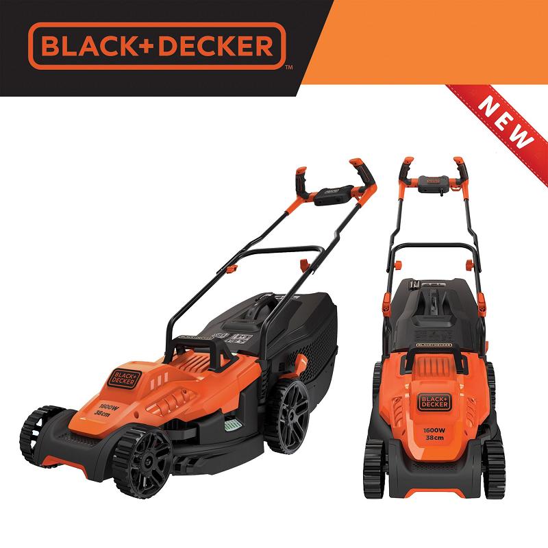 1600w máy cắt cỏ xe đẩy 38cm black+decker bemw471bh-b1