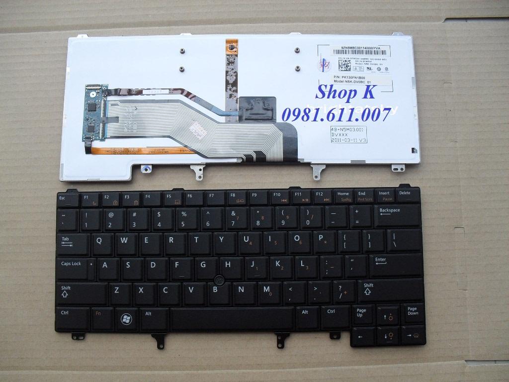 Bàn phím Laptop Dell Latitude E6420, E6320, E6430 (Màu Đen)