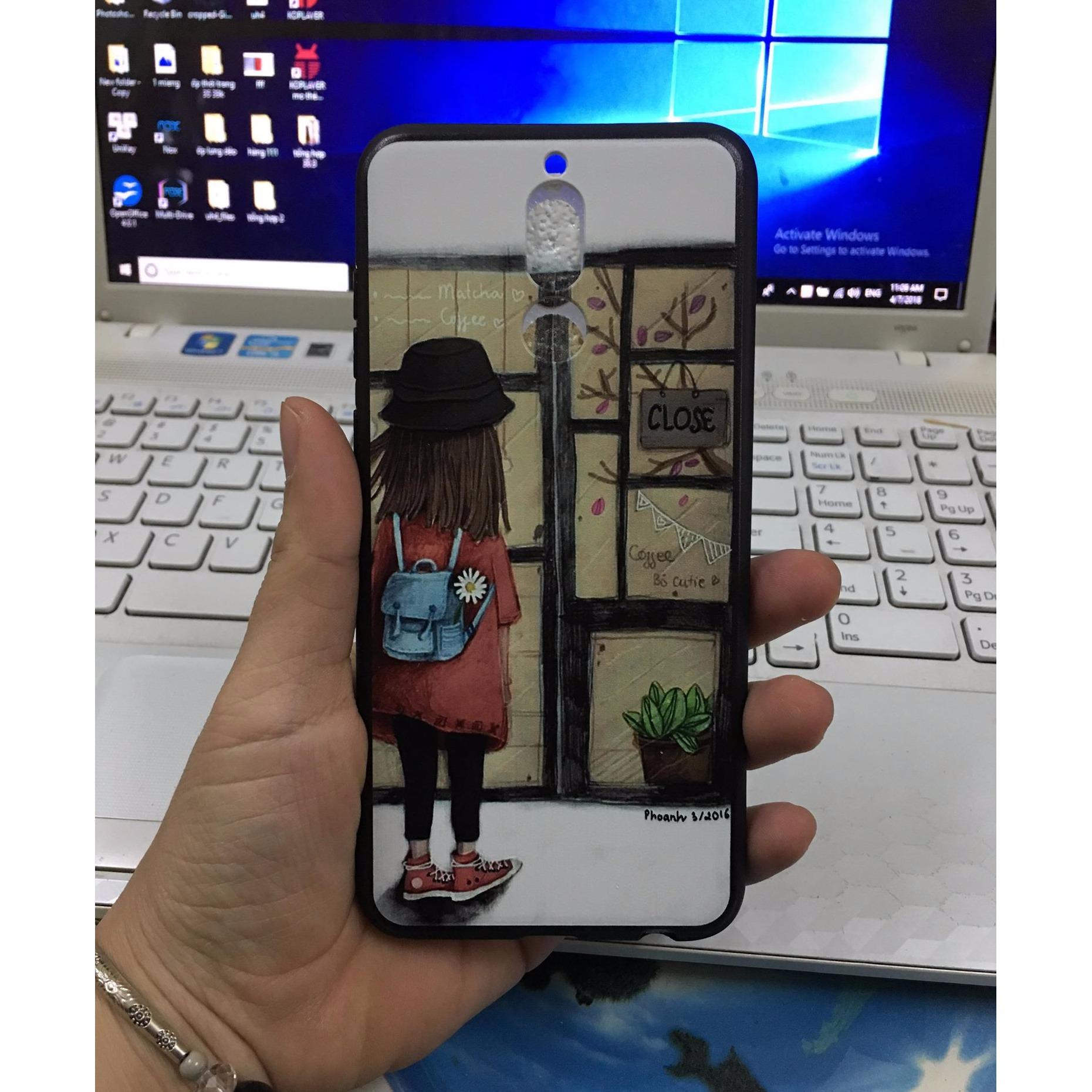 Ốp lưng in hình thời trang cho Huawei Nova 2i Tặng kính cường lực