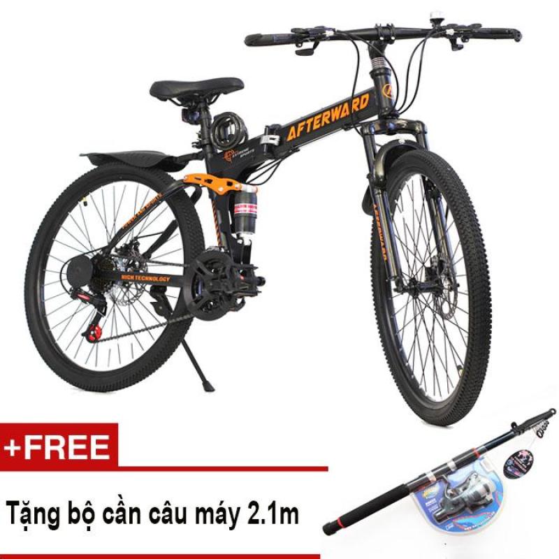 Phân phối Xe đạp gấp địa hình AfterWard MK94 + Tặng bộ cần câu máy 2.1m, bơm và khóa chống trộm