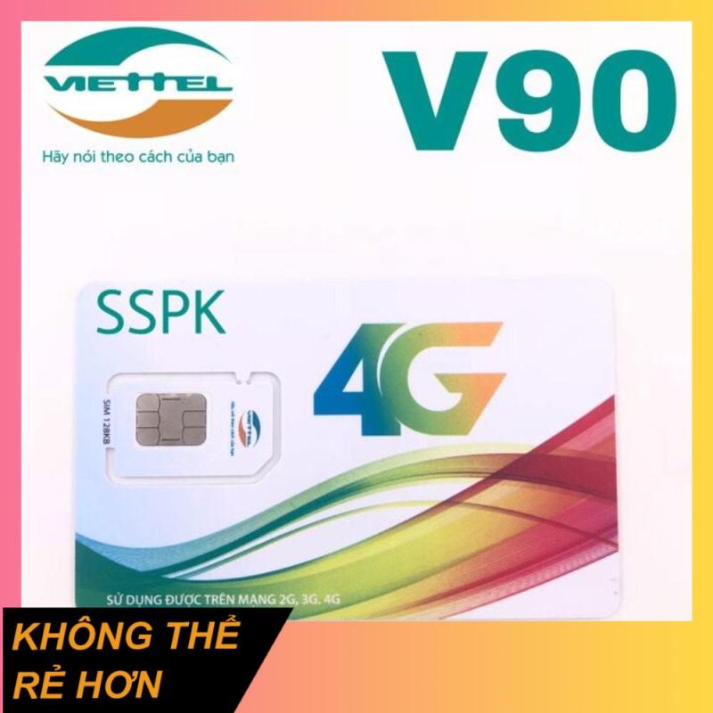 Sim 4G Viettel V90 miễn phí gọi nội mạng, 60gb 4G, 50 phút ngoại mạng- V90 simsophukien