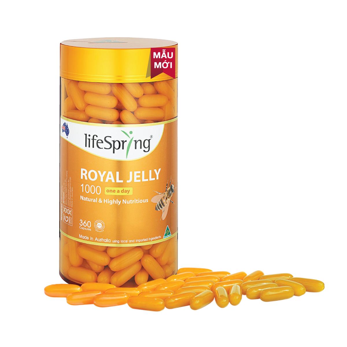 Viên uống sữa ong chúa lifespring royal jelly 360 viên