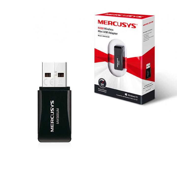 Bộ thu wifi không dây mini usb adapter mercusys mw300um - hàng chính hãng