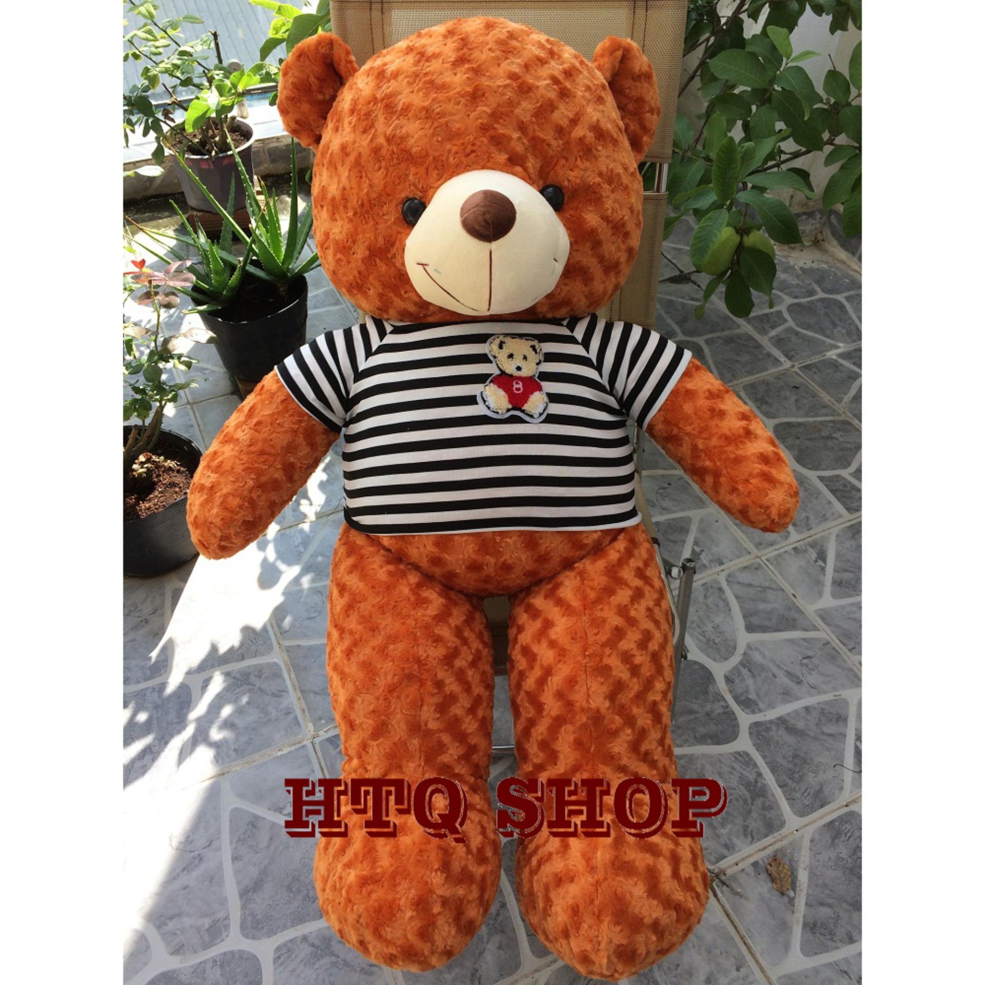 Gấu bông teddy cao cấp khổ vải 1m2 cao 1m màu cam