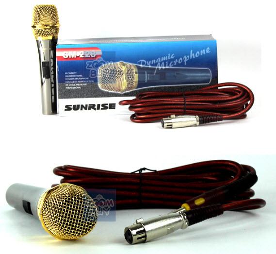 MICRO CHỐNG HÚ KARAOKE CÓ DÂY SUNRISE S-318 CỰC HAY