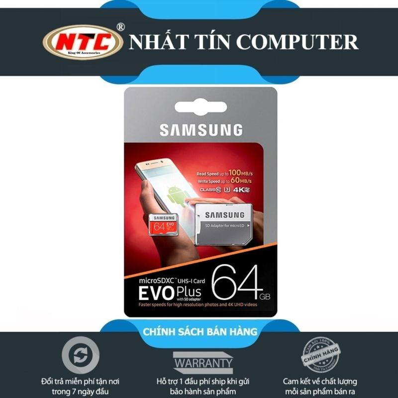 Thẻ nhớ MicroSDXC Samsung Evo Plus 64GB U3 4K 100MB/s - box Anh kèm Adapter (Đỏ)