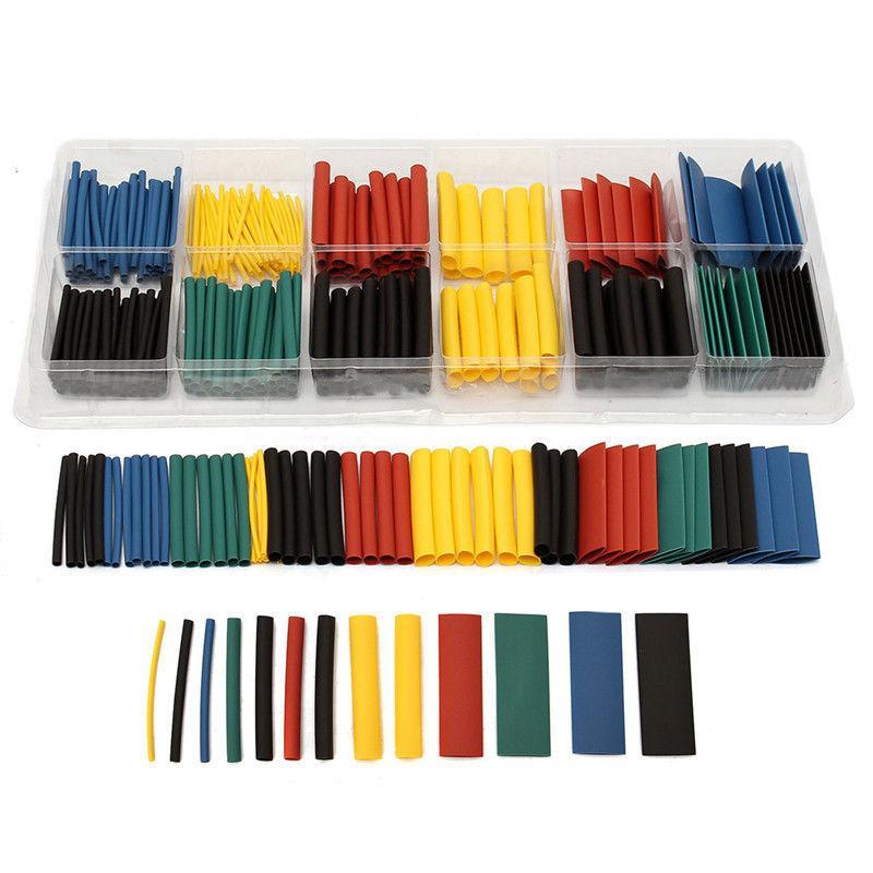 280pcs 8 Size Polyolefin Heat-shrink Tubing Kit High Temperature Electrical Insulating Shrink Tube Assortment sleeve cable