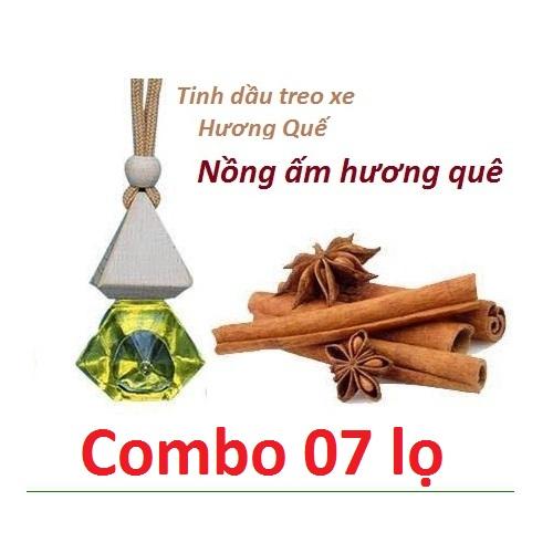 Combo 7 lọ tinh dầu treo xe hương Quế