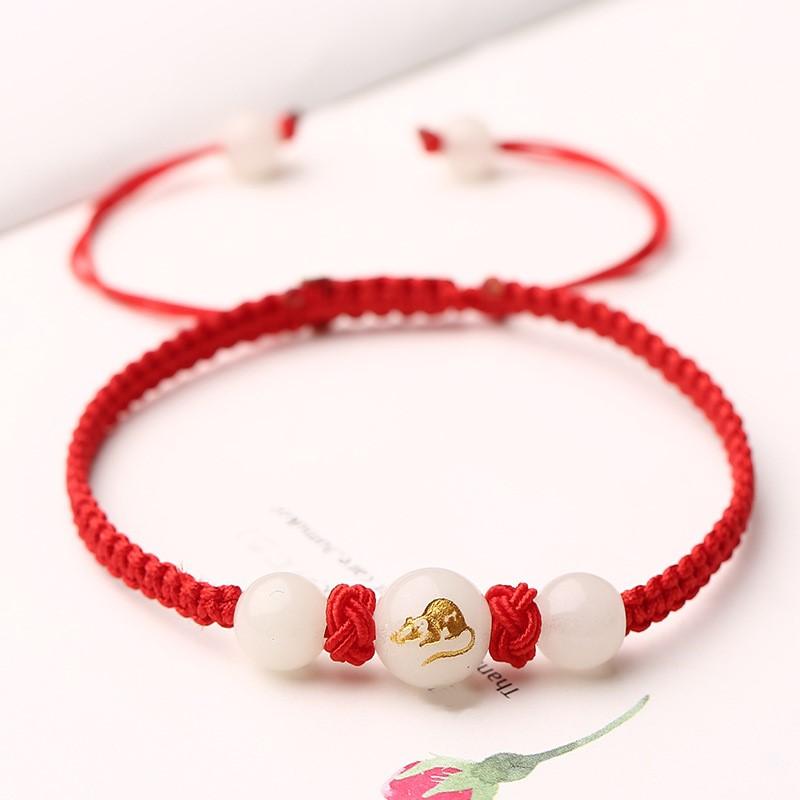 Vòng tay lắc tay dạ châu 12 con giáp phát sáng vtg8