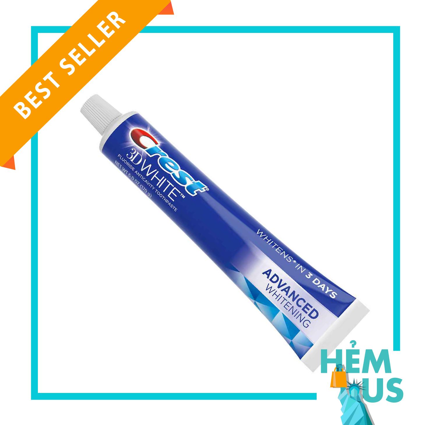 Crest kem đánh răng 3d white 170 grams hàng chính hãng usa