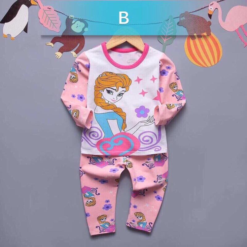 Nơi bán Bộ thun bé gái dài tay hình elsa từ 23-35kg