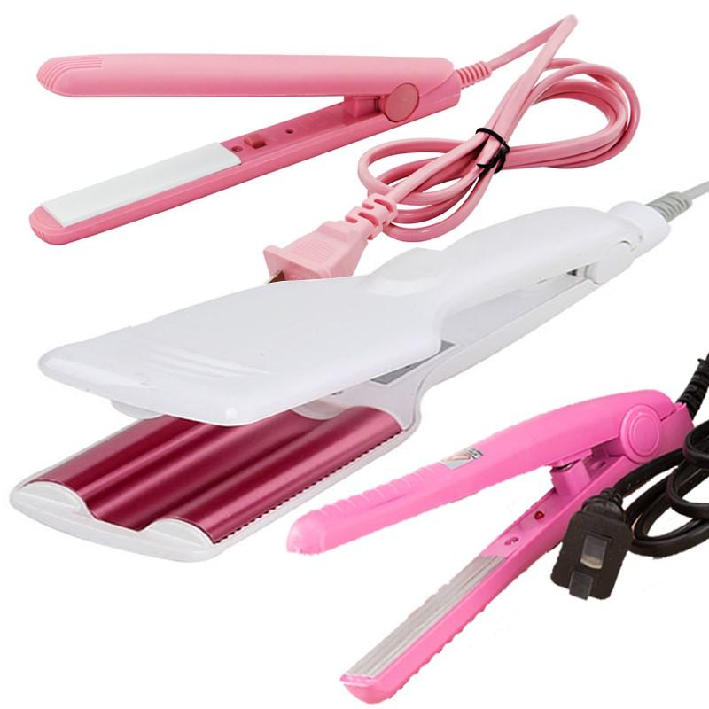 Máy làm tóc sóng nước Hản Quốc bản to+ Máy Là thẳng mini+ Máy dập xù mini