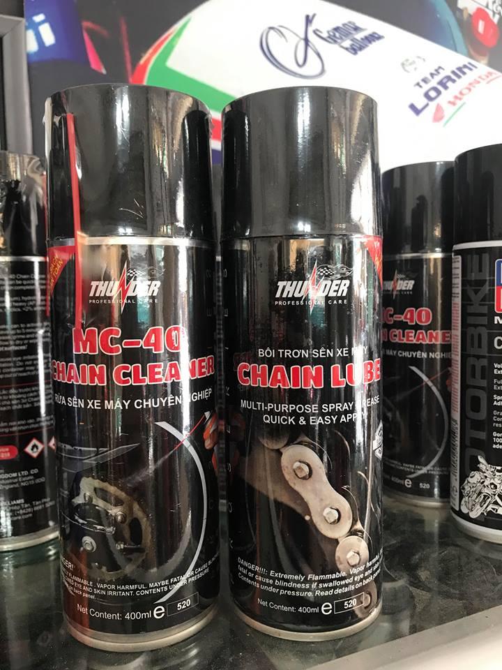 Bộ chăm sóc sên xe máy Thunder Motocare 400ml