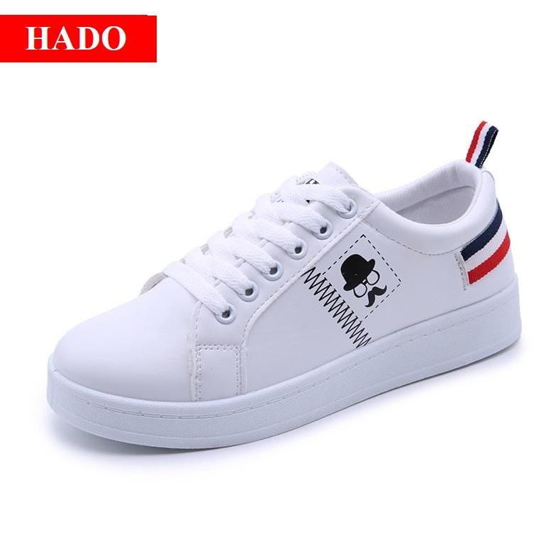 Giày Sneaker Thời Trang Nữ - Doha shop SN005TD Trắng Phối Đỏ