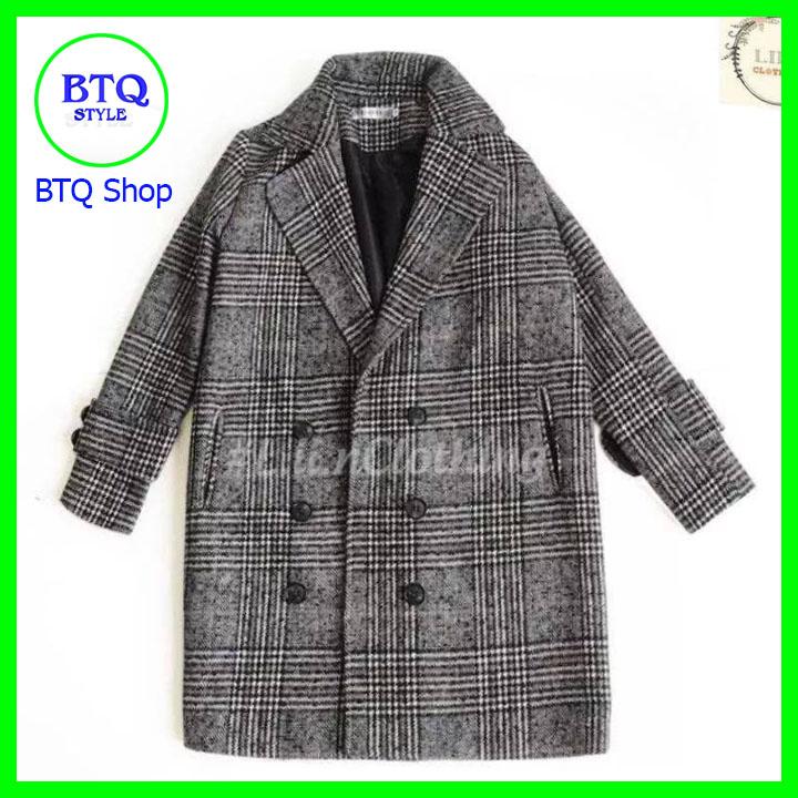 ÁO KHOÁC DẠ KẺ NỮ SIÊU ĐẸP