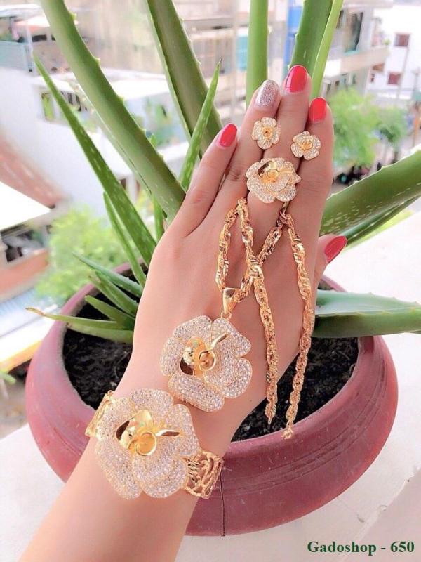 Bộ Trang Sức Xi Vàng 18K Gadoshop_VB4200605