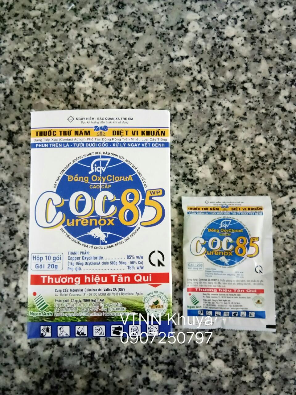 Hộp 10 gói Thuốc phòng trừ nấm bệnh COC85 20gr