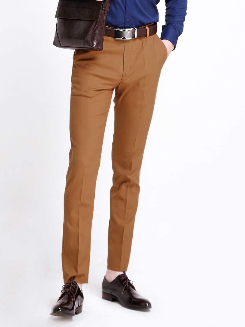 Quần âu nam Màu Nâu Đất, quần tây nam dáng côn trẻ trung, quan au nam giá rẻ