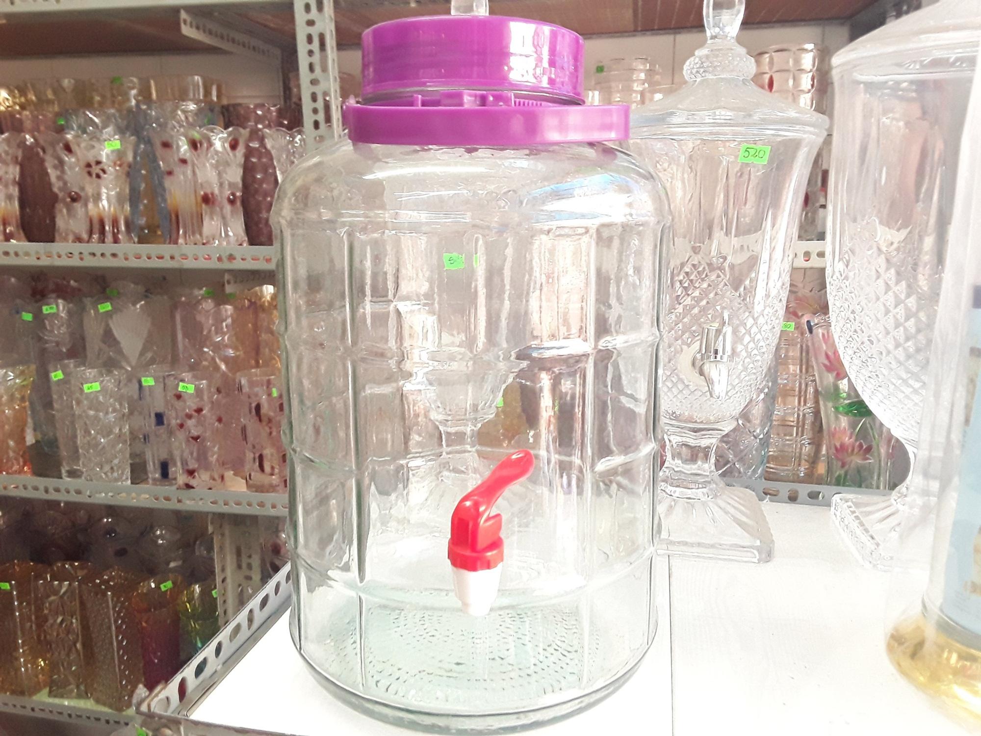 [HCM]Bình thủy tinh ngâm rượu 10l Quai có vòi