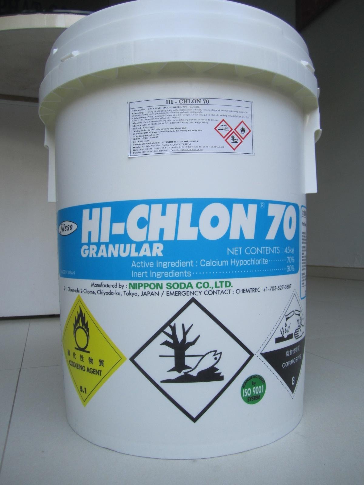 10 KG HÓA CHẤT CHLORINE 70% NHẬT BẢN