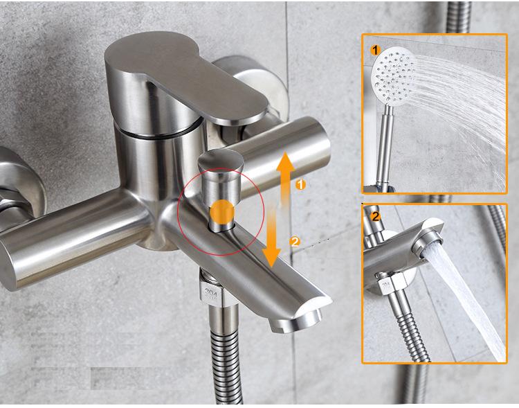 [Q.Tân Bình] Bộ vòi sen nóng lạnh Inox SUS 304 hiện đại chất lượng cao