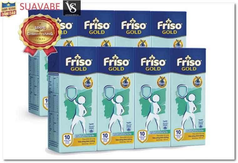 Combo 2 lốc 4 hộp sữa bột pha sẵn friso gold vani 180ml