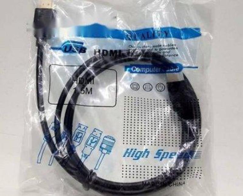 dây HDMI 1,5m tròn đen.
