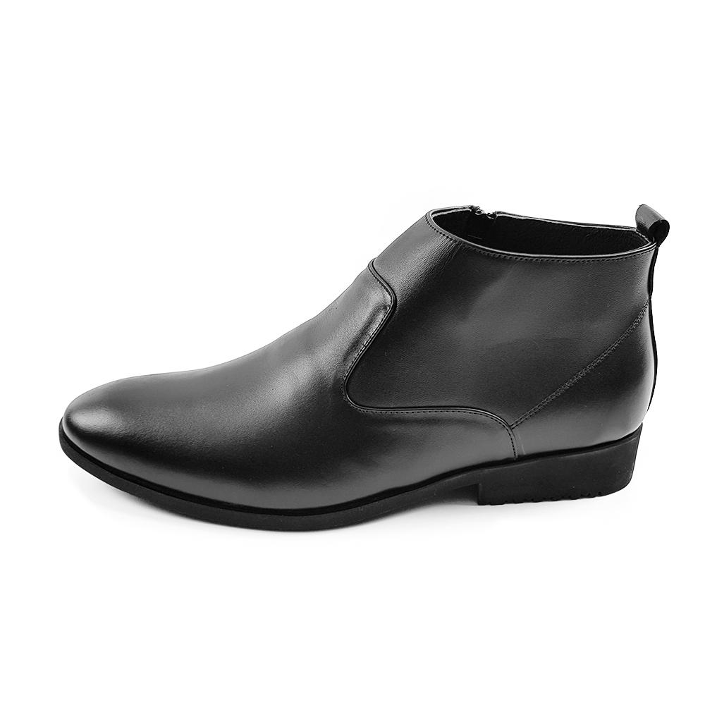 Boot nam cổ lửng da bò thật 100% mềm mại ôm chân dáng trẻ trung hiện đại ensado cl07bh