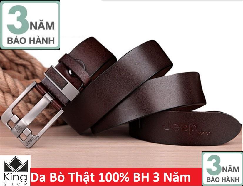 [HCM]Thắt lưng dây nịt nam Jeep Zero da bò THẬT 100% . Đồ Da Kingshop  Bảo hành 3 năm ( Tặng đinh đục lỗ tiện lợi)