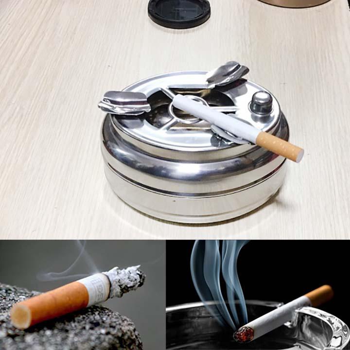 gạt tàn inox 304 sang trọng   (hình quả xoài có nút)