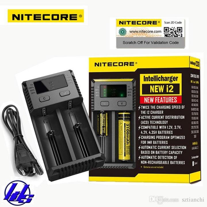 Bộ sạc pin Nitecore NEW I2 với 2 rảnh sạc - loại không kèm pin