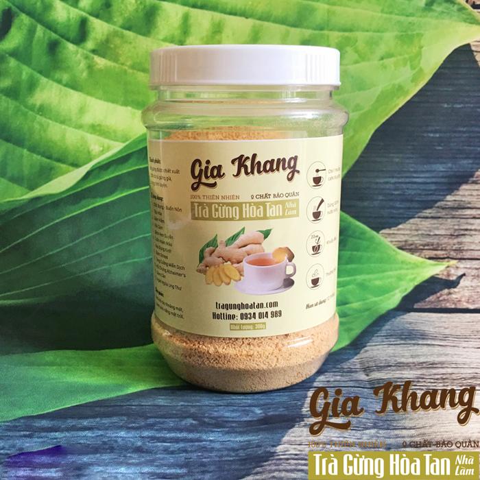 Trà gừng hòa tan Giải cảm tốt tiêu hóa Gia Khang