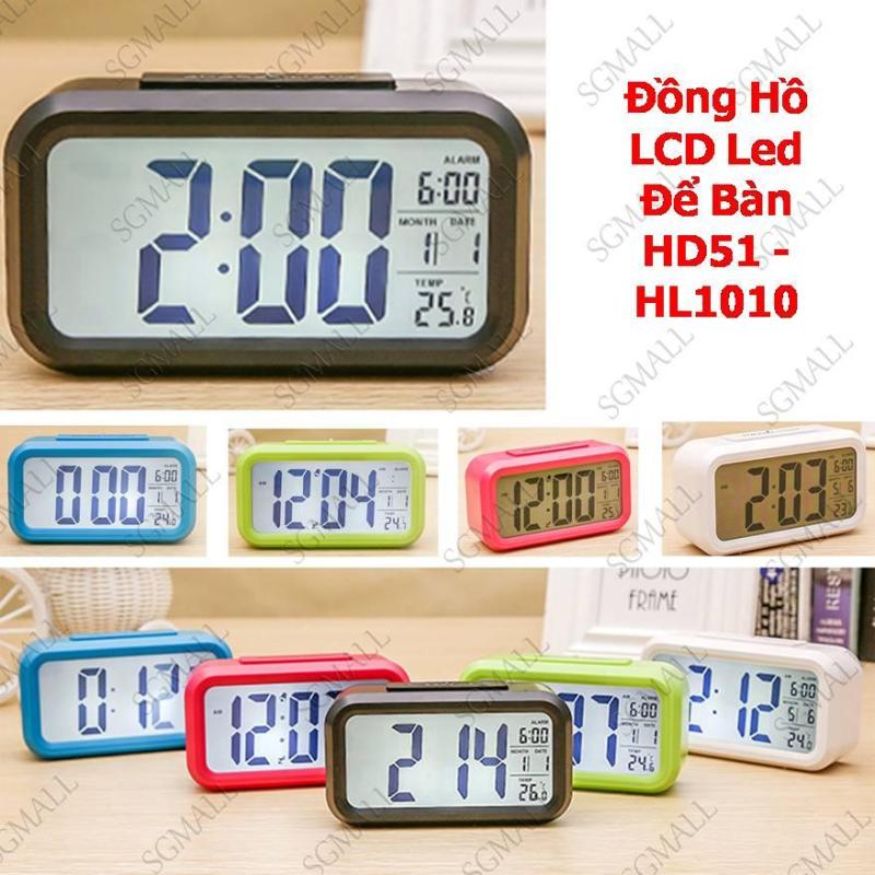 Đồng Hồ Led, Đồng Hồ Lcd Led Để Bàn Hd51 - Hl1010 Với 4 Chức Năng Đồng Hồ - Báo Thức - Nhiệt Kế - Lịch, Cảm Biến Ánh Sáng Tự Động, Không Gây Nhức Mỏi Mắt Ban Đêm, Thiết Kế Nhỏ Gọn, Bảo Hành Uy Tín. bán chạy