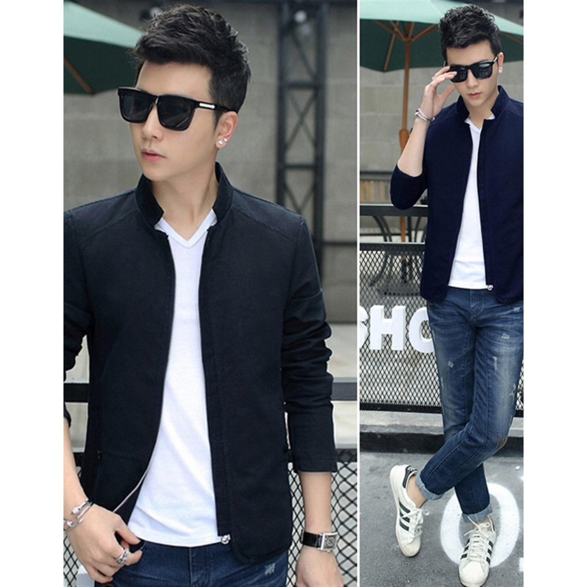 Áo Khoác Vest Kaki Co Giãn PhốI Túi Cao CấP ThờI Trang Siêu Hot (Xanh Đen)
