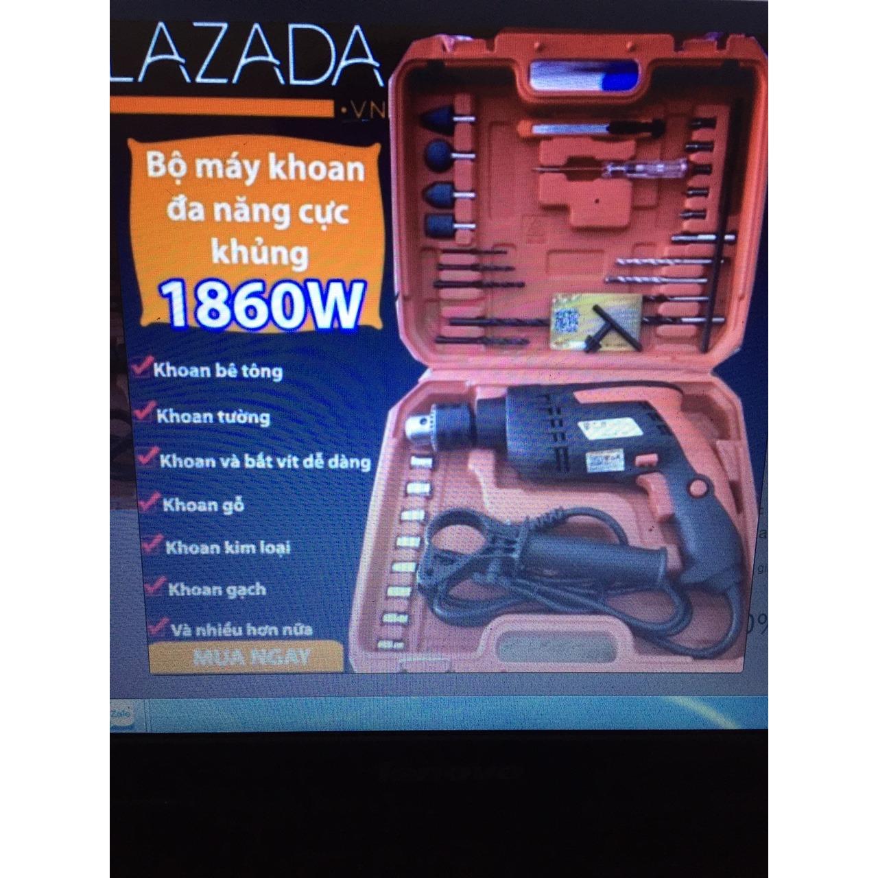 máy khoan đa năng anpha công suất khủng 1860w