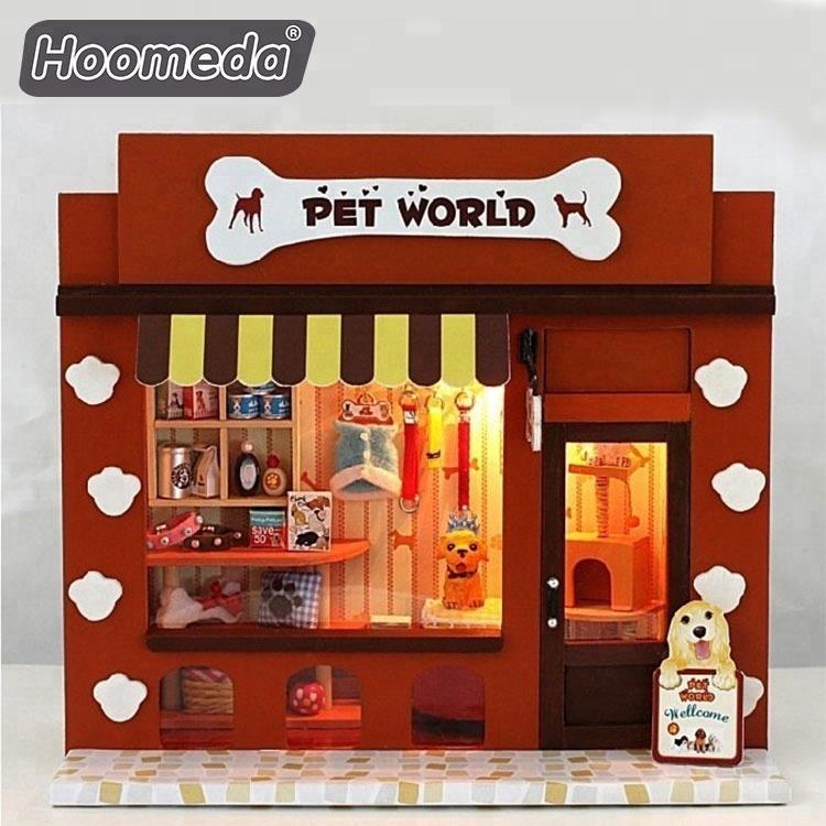 Mô hình nhà tiểu cảnh Pet World tặng kèm bộ dụng cụ lắp ráp