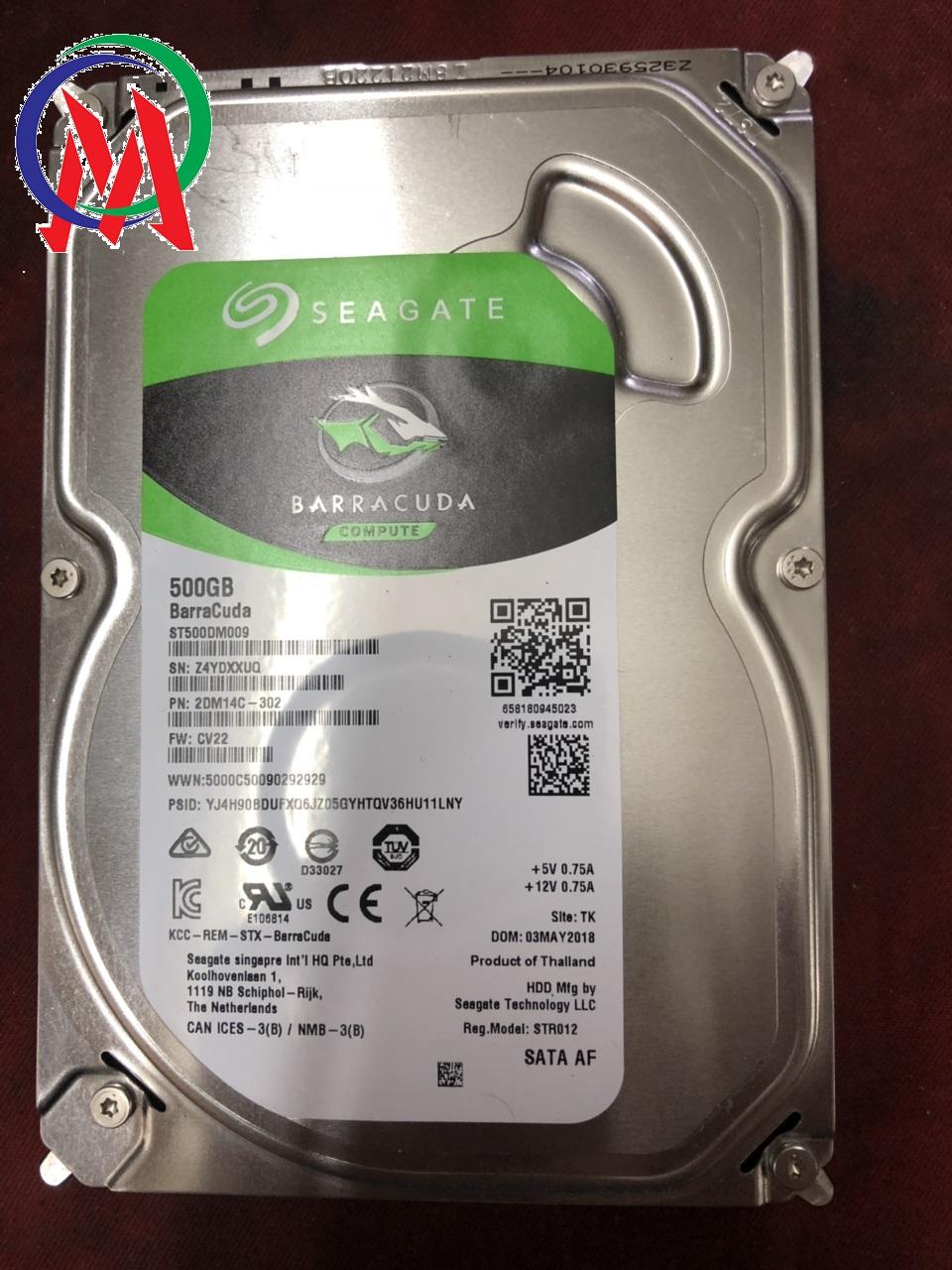 Ổ cứng 500gb seagate barracuda Bảo hành 24 tháng tặng cáp sata