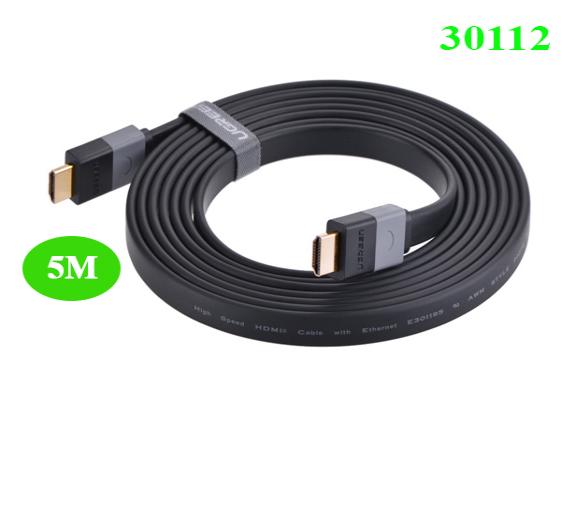 Cáp hdmi 5m mỏng dẹt hỗ trợ 3d 4k cao cấp ugreen ug-30112