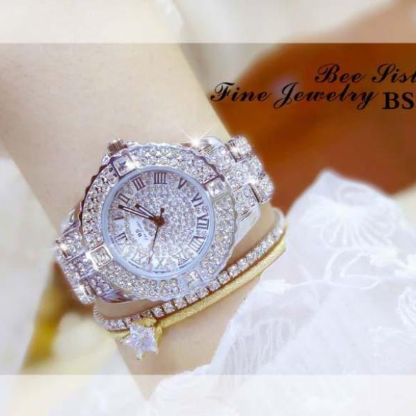 [HCM]Đồng hồ nữ BS Bee Sister FA08040 đính đá thời trang