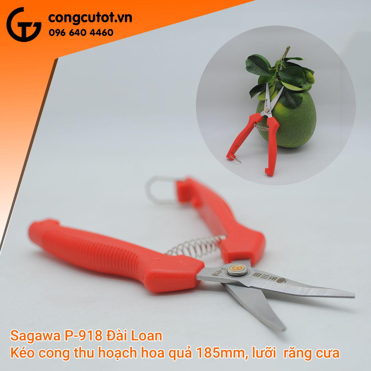 Kéo thu hoạch - kéo tỉa lá mỏ cong Sagawa P-918