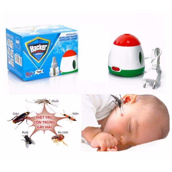 Đèn đuổi muỗi Xông tinh dầu Hacker + 1 lọ tinh dầu