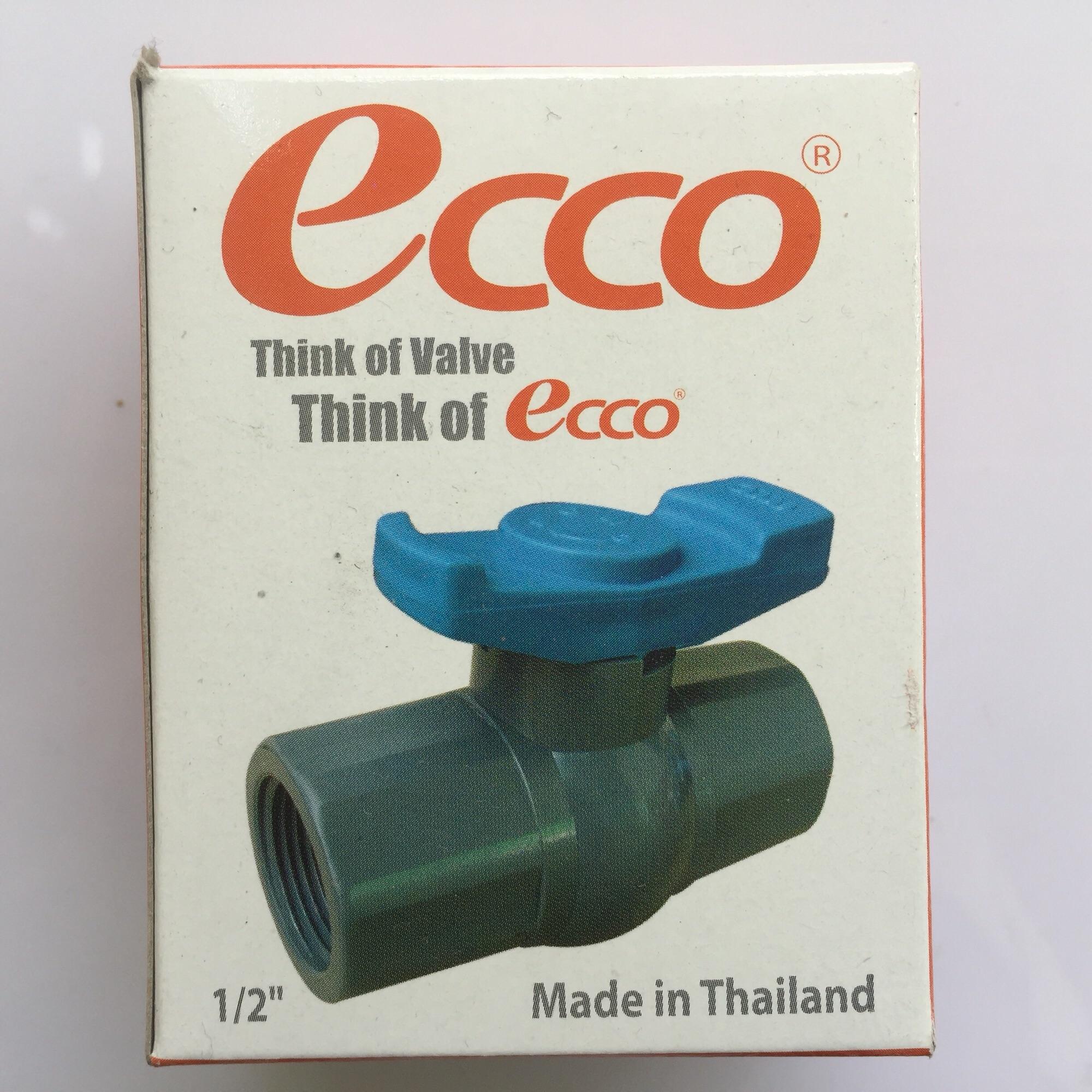 Van khoá nước Ecco phi 21 có ren trong nhập khẩu từ Thái Lan