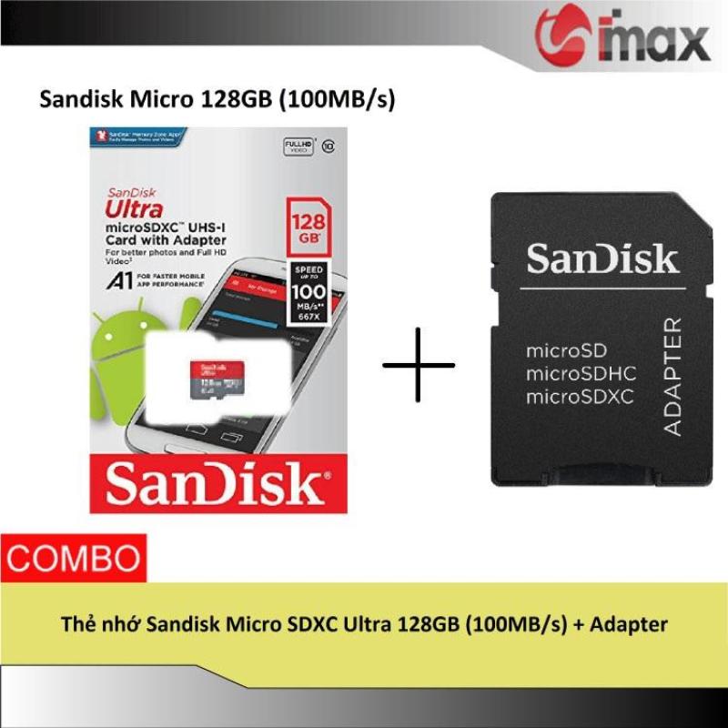 Thẻ nhớ Sandisk Micro SDXC Ultra 128GB (100MB/s) + Adapter