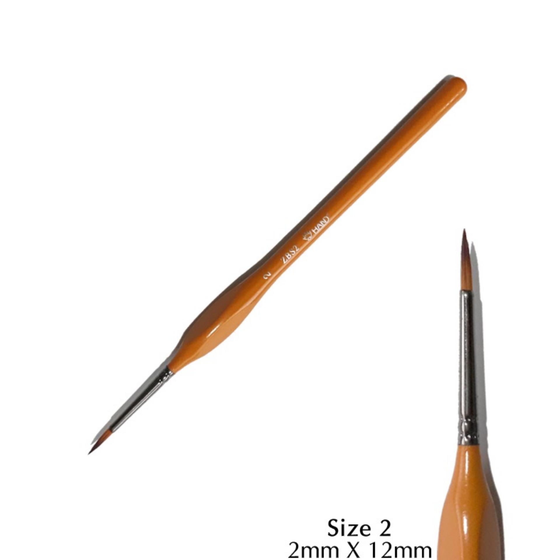 Số 2 - cọ vẽ màu nước đầu tròn hand zbs2