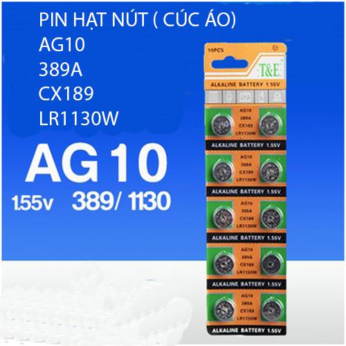 Vỉ 03 pin hạt nút ag10/389a/cx189/lr1130w - 1,55v