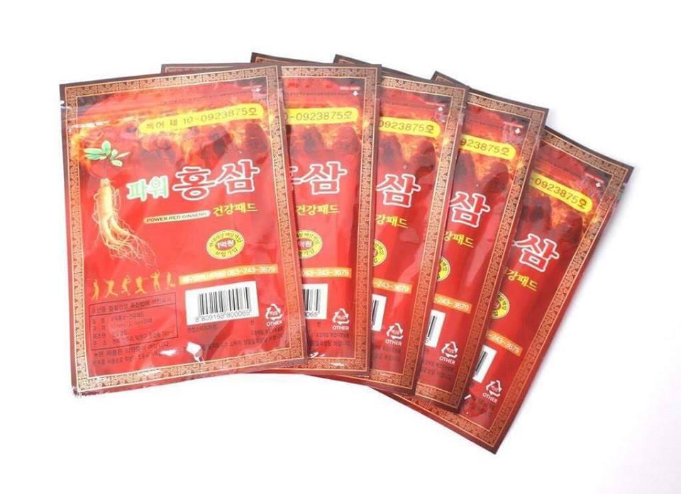 5 túi cao dán chiết xuất hồng sâm